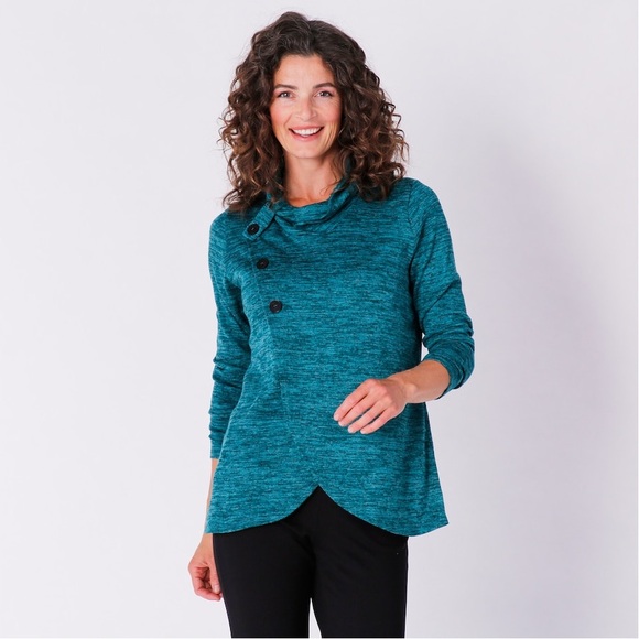 MR MAX faux wrap button sweater - Picture 1 of 3